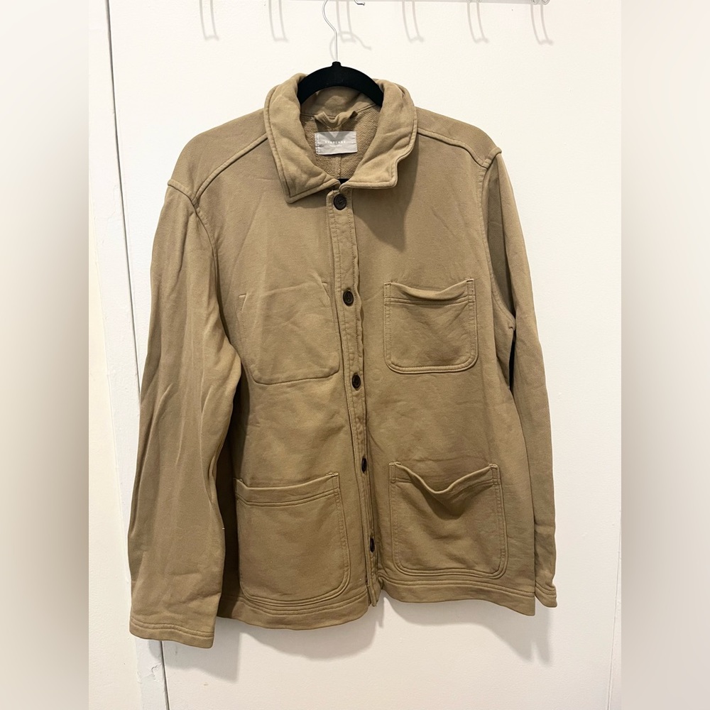 EVERLANE cotton heavy over shirt tan large - Picture 2 of 5